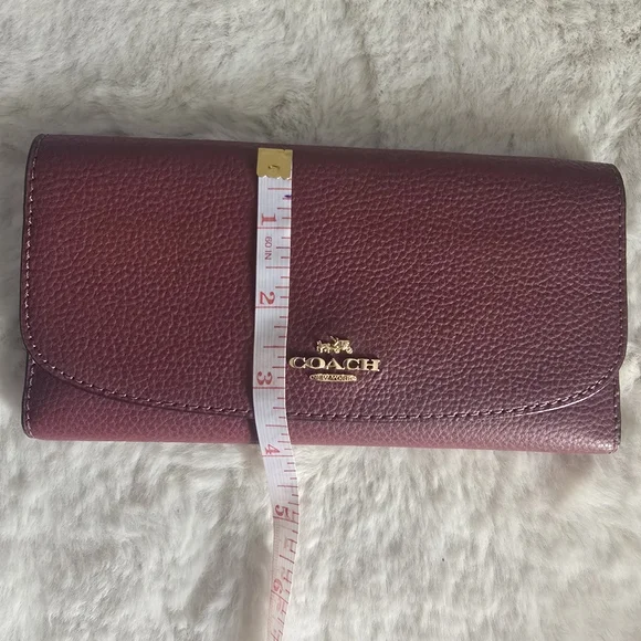 Coach Burgundy Leather Tote and Wallet Set - Picture 8 of 12